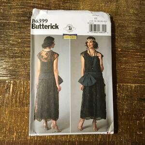Butterick Sewing Pattern B6399 Roaring 1920s Flapper Titanic Gatsby 14-22 UNCUT